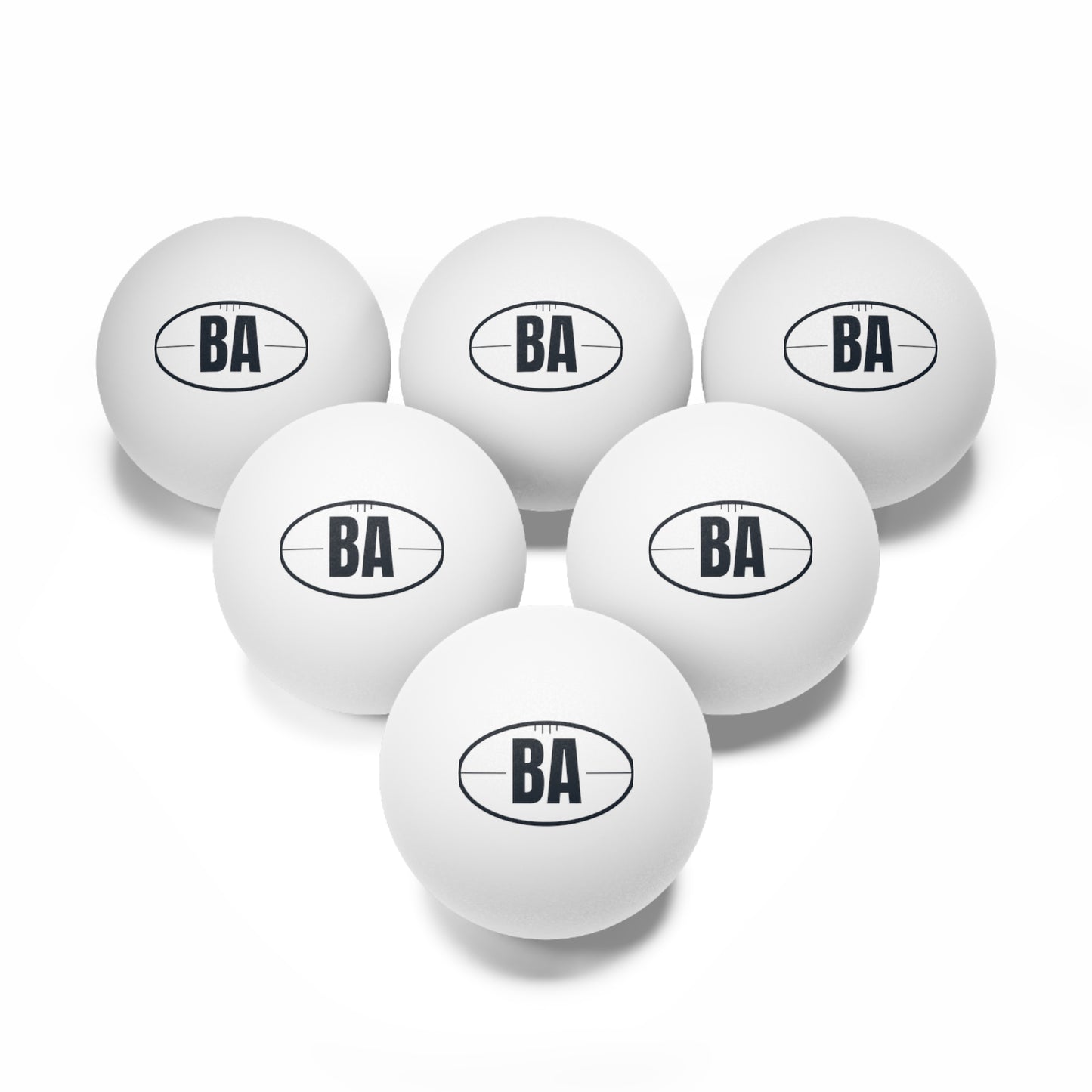 Blue Abroad Ping Pong Balls, 6 pcs